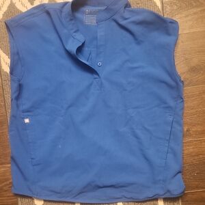 Figs Royal Blue Sleeveless Top